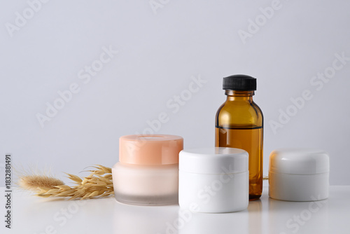 Arrangement of skincare products