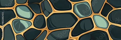 Turtle shell texture with copy space. Close-up turtle pattern. Reptile shell design. Turtle scales. Realistic turtle shell. Turtle design texture. Detailed turtle shell close-up. Wild Animal texture.	