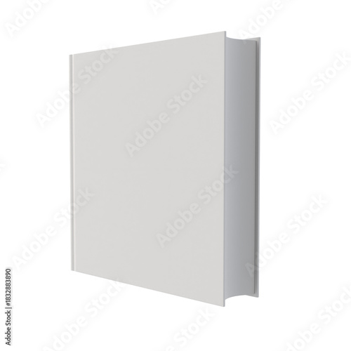 3D Render a white book with a blank cover