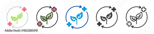 regenerative icon set multi style various collection