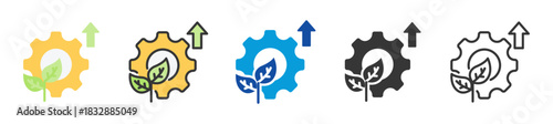 sustainable development icon set multi style various collection