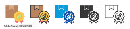 eco label icon set multi style various collection