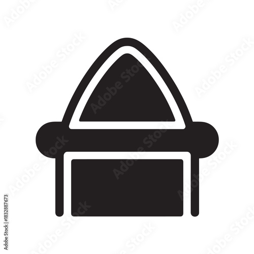 Minimalist vector icon of a Sukkah simple flat design element isolated on white background for Jewish holiday Sukkot