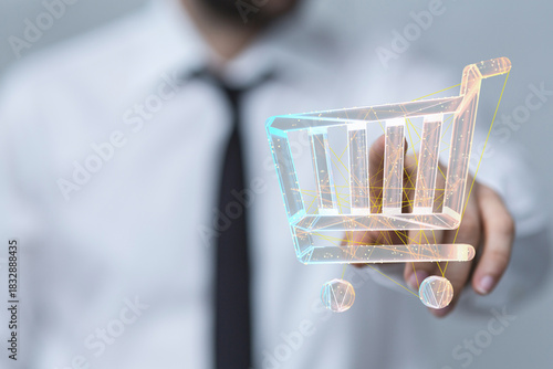 A close-up of a businessman...