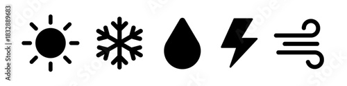 Weather icon set. Weather symbols