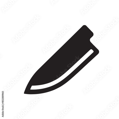 Chefs knife icon simple flat vector glyph isolated on white background for culinary design