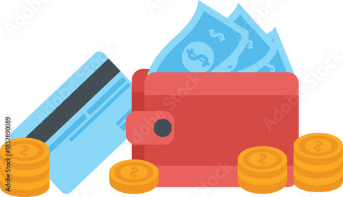 piggy bank and coins