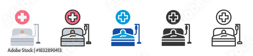 hospitalization icon set multi style various collection