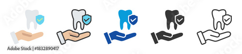 dental care icon set multi style various collection