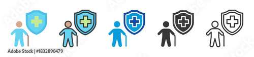 elderly care icon set multi style various collection