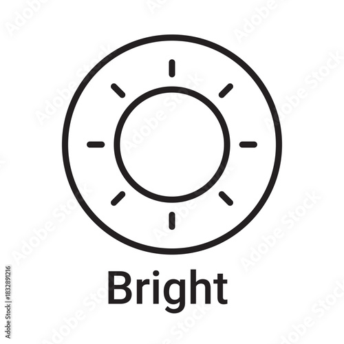 Bright icon. Vector line symbol for a website, product card, presentation and mobile app, packaging or instruction. Editable outline sign