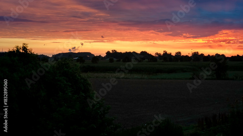 Wallpaper Mural Rural sunset in East Flanders Torontodigital.ca