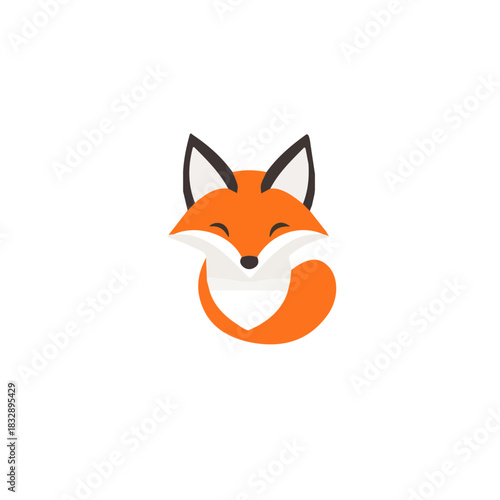 An Imaginary 2D flat icon fox animal, modern element in vector and EPS format_clean vector_isolated on a white background, An Icon clipart set