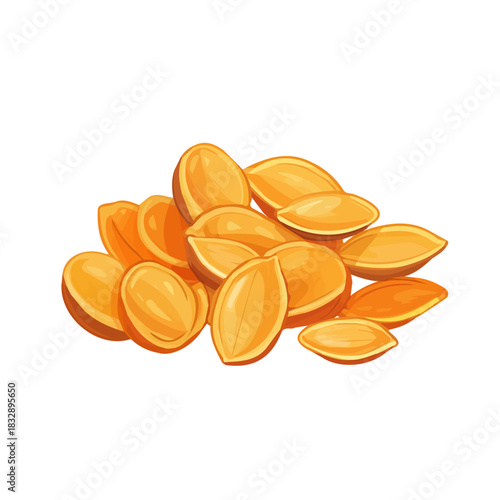 modern element in vector and EPS format_clean vector_isolated on a white background, An Icon clipart set, An Imaginary 2D flat icon pumpkin seeds group
