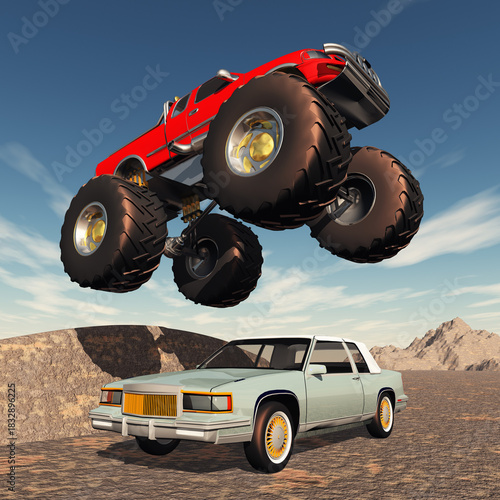 Monstertruck in Aktion