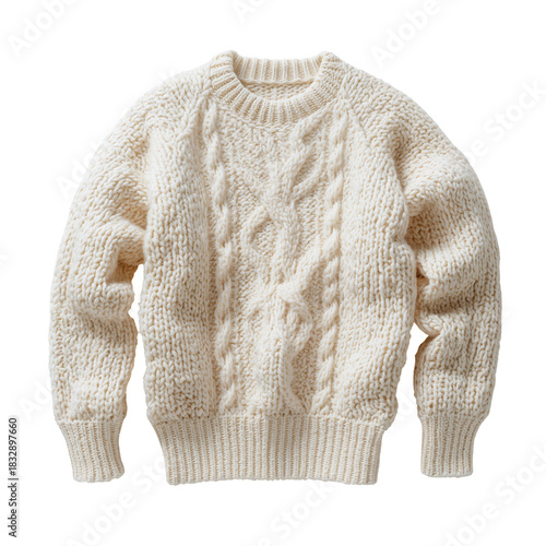 Cozy Cream Sweater With Cable Knit Design Perfect for Fall and Winter Wear