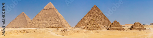 Photos The Giza Pyramids in Cairo, Egypt, panoramic view