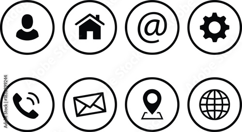 Web Kontakt Symbole