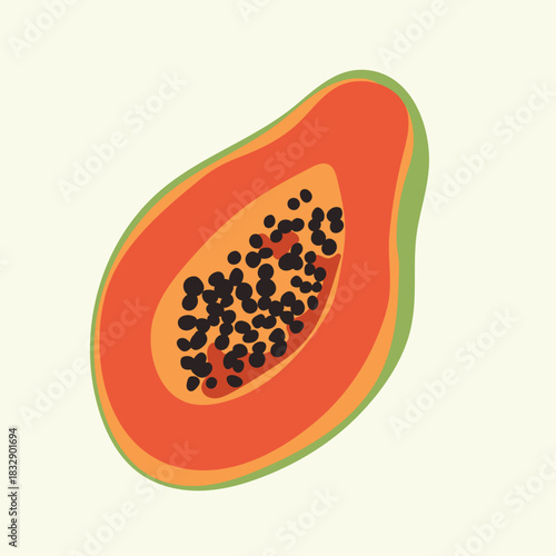 Flat Papaya illustration