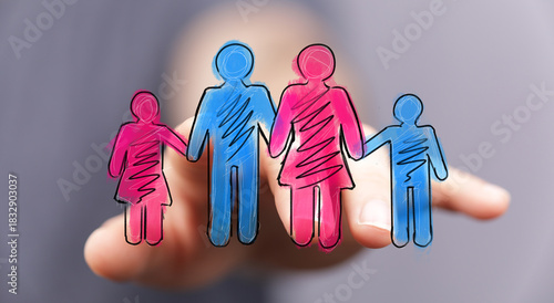 Illustrative image of a fam...