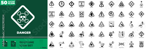 Danger Solid Editable Icons set