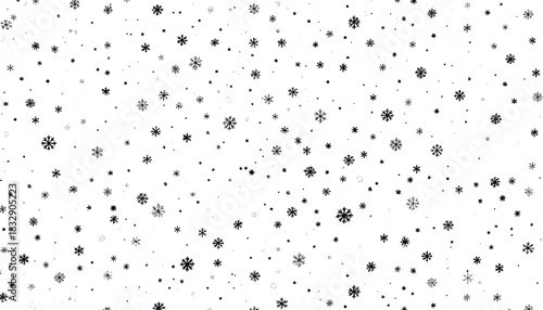 Snow flakes vector background.