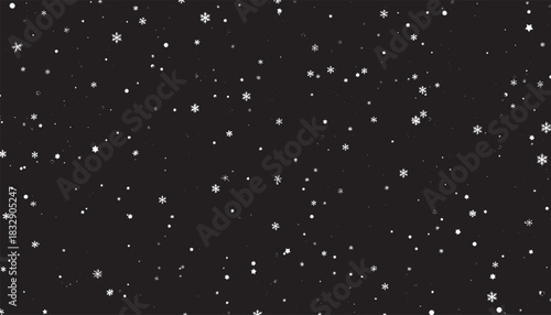 Snow flakes vector background.