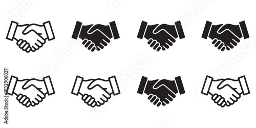 Vector hand icons illustration of various business gestures, signs, and symbols