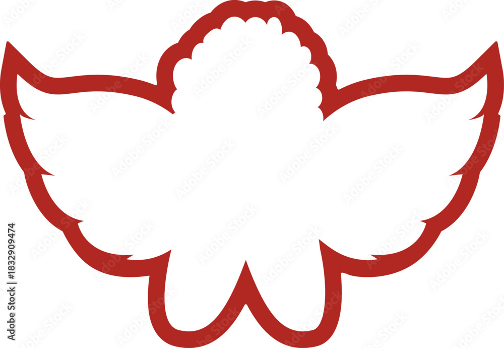 Obraz premium Coupid Angel Silhouette Outline