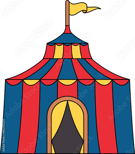 illustration of A circus tent