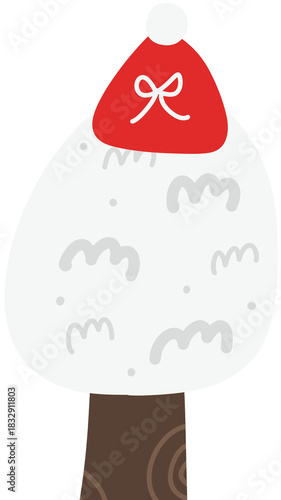 Hand Drawn Christmas Tree Decorations, Cute Line Illustration