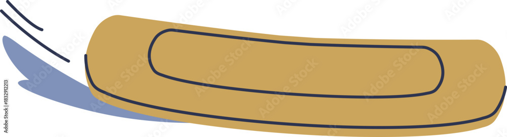 Fototapeta premium Inflatable Raft Side Sketch