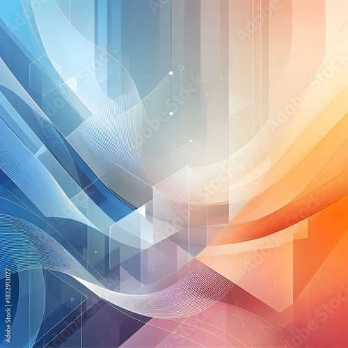 Abstract technology background with colorful digital vector lines, blue futuristic curve pattern design, and bright motion wave illustration for banner texture template