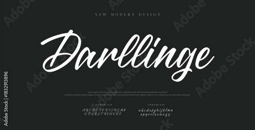 Elegant Font Uppercase Lowercase and Number. Typography luxury classic lettering serif fonts decorative wedding vintage retro logos, design for fashion, beauty shop and brand. vector illustration