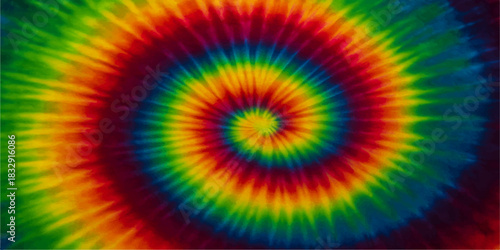 Abstract rainbow fractal pattern with circles and geometric texture in a vibrant colorful explosion design