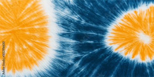 Abstract colorful background with explosion of blue and orange light creating a dynamic vortex pattern and texture like a high-speed star burst in space