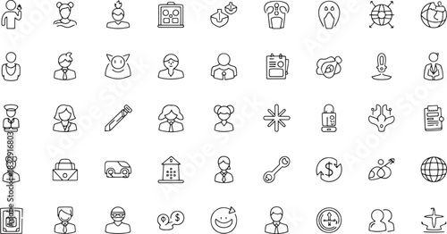 Collection of Hand Drawn Doodle Icons Representing Various Themes and Subjects for Design Projects