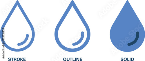 💧 Water Drop Icons: Fluid, Clean, and Essential Liquid Elements