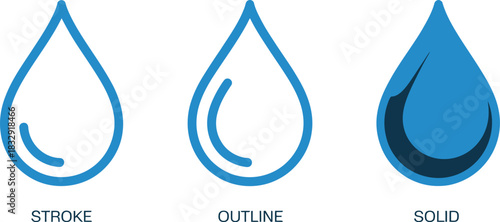 💧 Water Drop Icons: Fluid, Clean, and Essential Liquid Elements