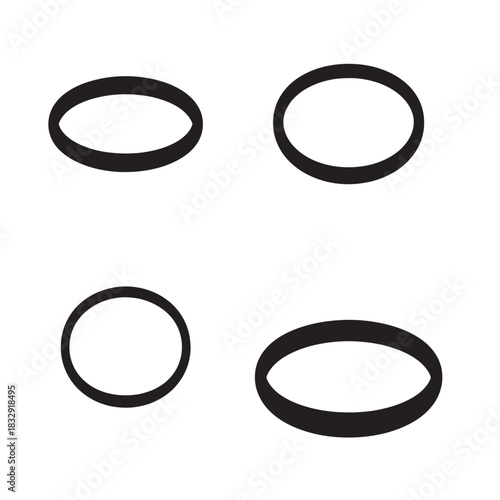 Simple shaped bangle bracelet silhouette icon suitable for beauty and fashion themes