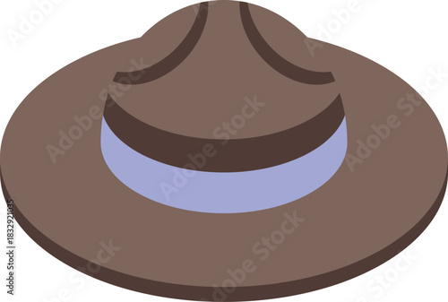 Brown ranger hat representing canadian heritage, featuring a distinctive blue band, symbolizing authority and tradition