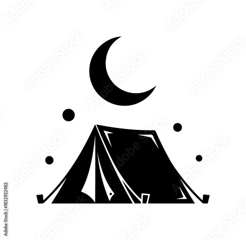 Camping under the moonlight adventure outdoors