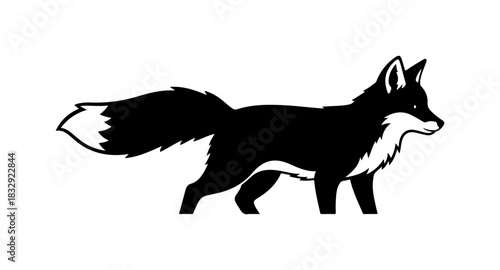 Elegant fox logo illustration design for branding