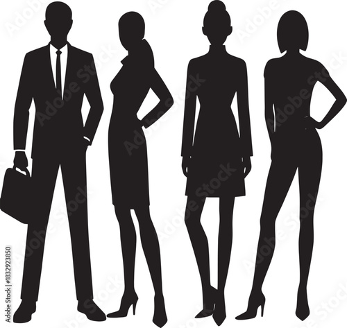 business woman silhouette
