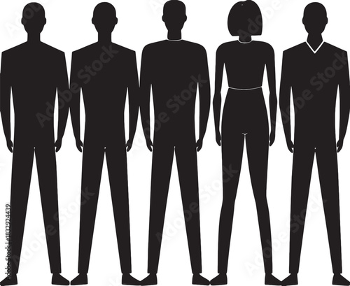 vector silhouettes of people