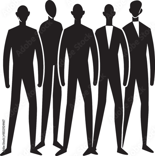 vector silhouettes of people