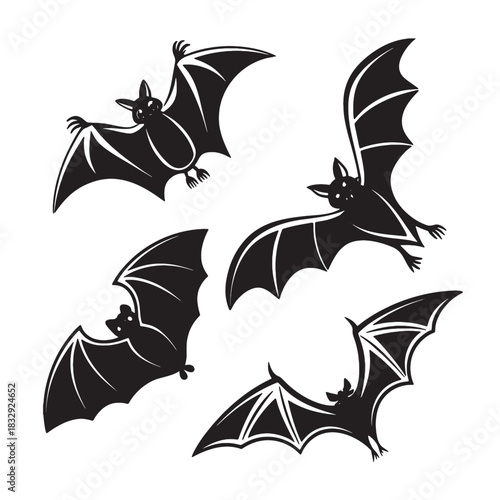 bat and umbrella vector