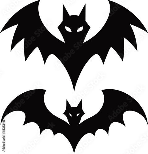 bat and umbrella vector