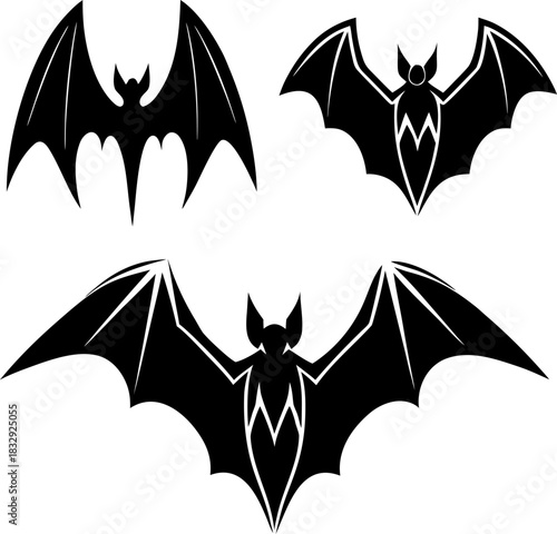 bat and umbrella vector