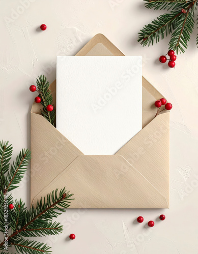 A Christmas greeting  card mockup